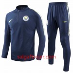 Manchester City Sweatshirt Dragt Mørk Blå 2018-2019 Manchester City Sweatshirt Dragt Mørk Blå 2018-2019